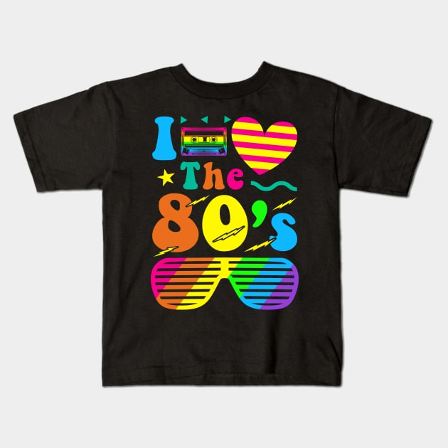 I love the 80s retro vintage nostalgic gift Kids T-Shirt by BadDesignCo